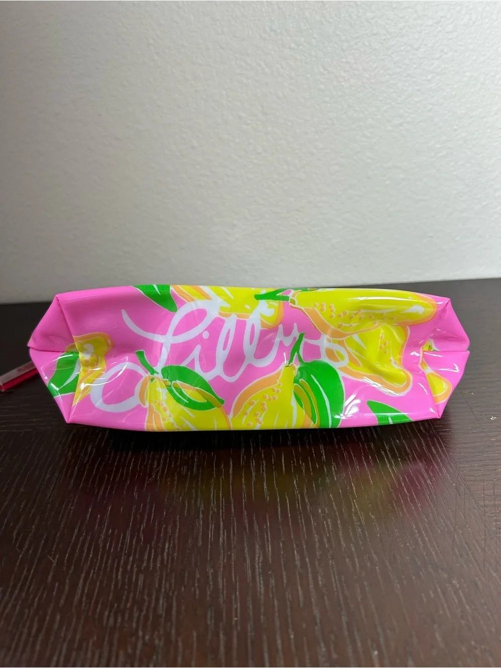 Lilly‎ Pulitzer For Estée Lauder Pink Lemon-Print Cosmetic Pouch Novelty Chic